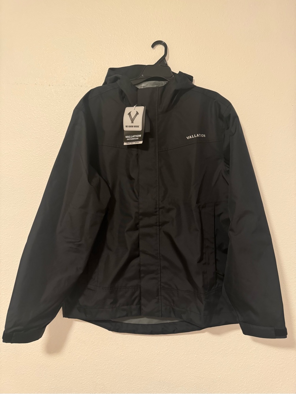 Men's Black Waterproof Hooded VALLATION Jacket